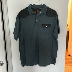 Howler Brothers Blue and Gray Polo Shirt